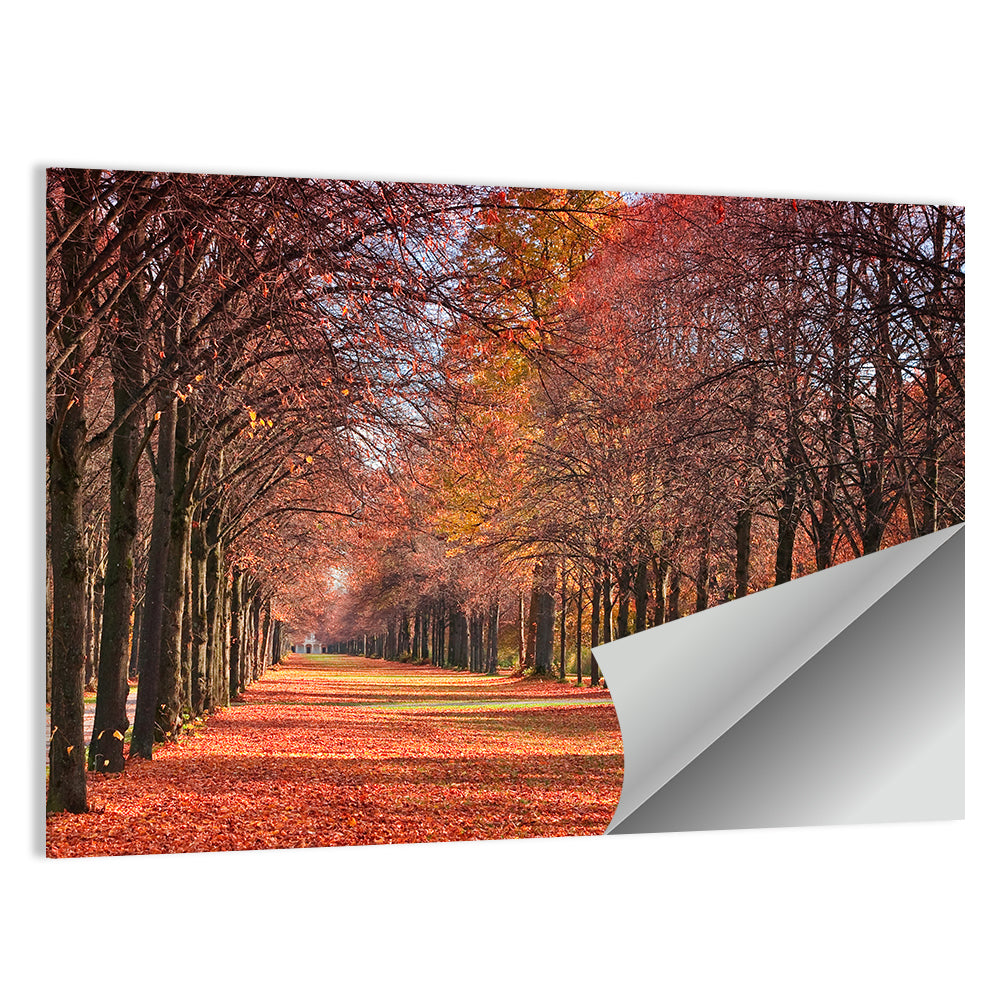 Tree-lined Autumn Lane Wall Art