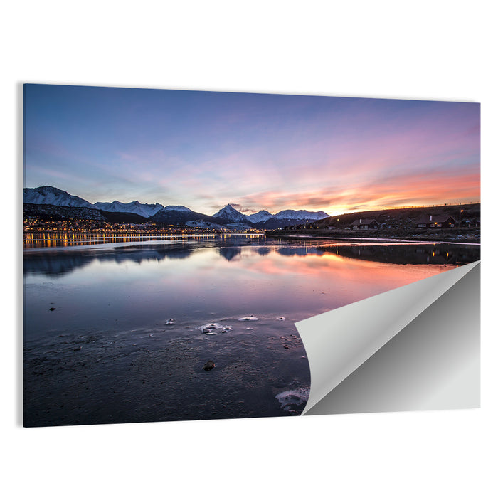 Ushuaia Twilight Reflection Wall Art as a poster print