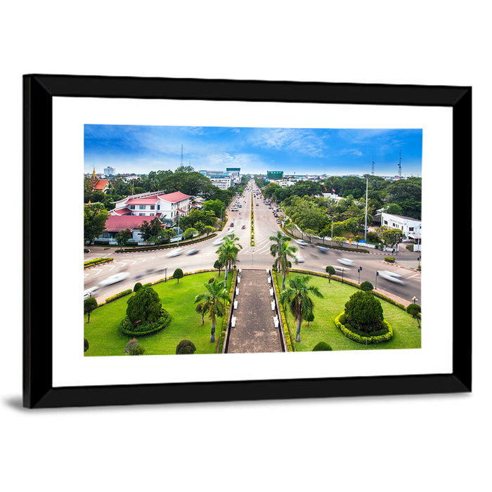 Phnom Penh Independence Monument Boulevard Wall Art as a framed print