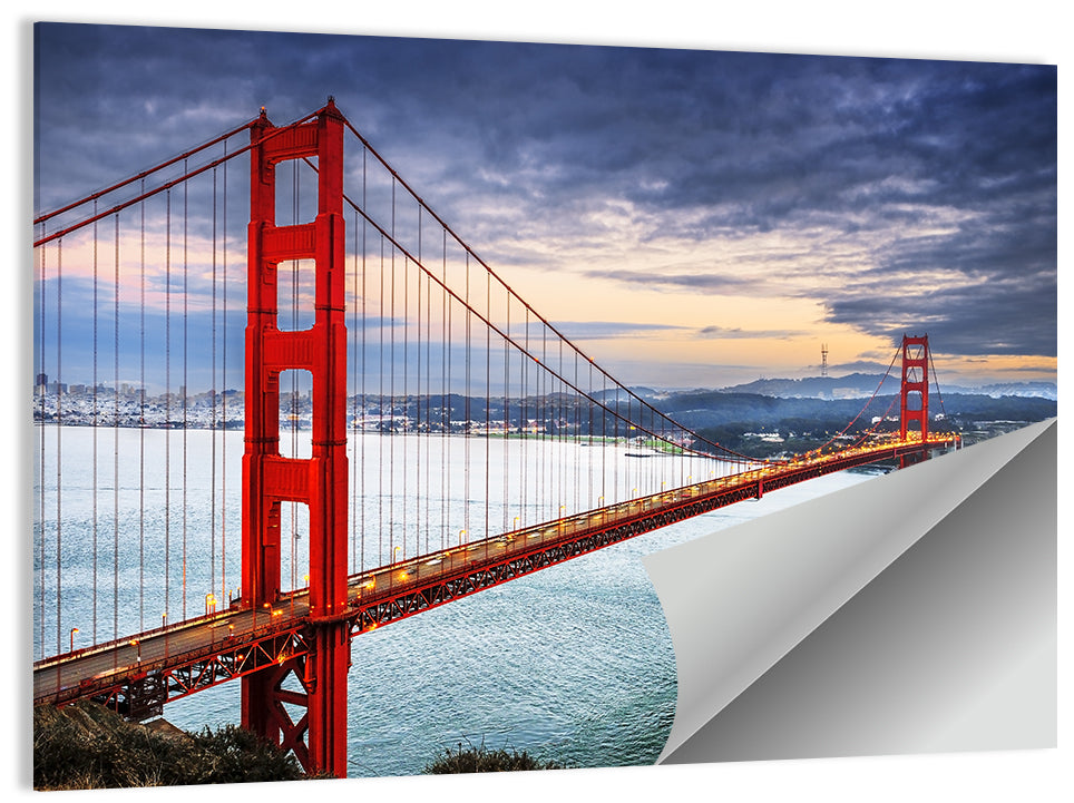 Golden Gate Bridge at Dusk Wall Art