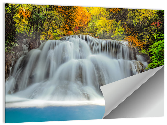 Erawan Falls Cascade Wall Art as a poster print