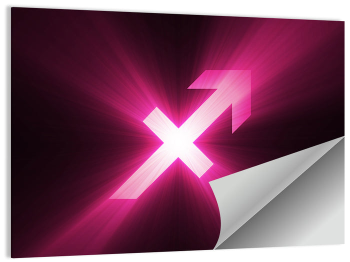 Cosmic Sagittarius Symbol Wall Art as a poster print