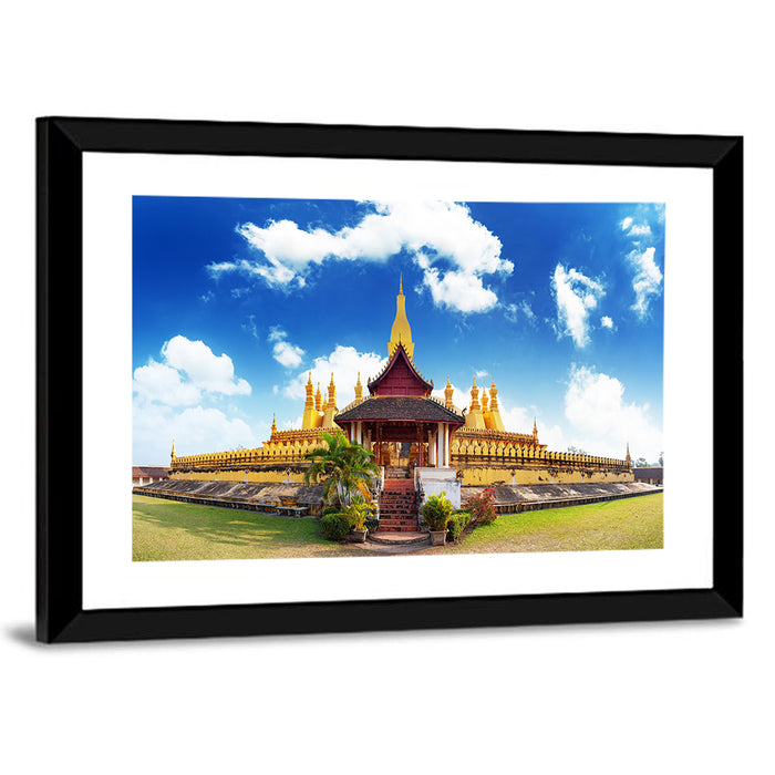 Pha That Luang Wall Art as a framed print