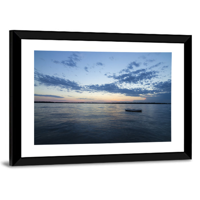 Lake Okoboji at Twilight Wall Art as a framed print
