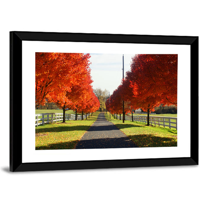Frederick Farm Road Wall Art as a framed print