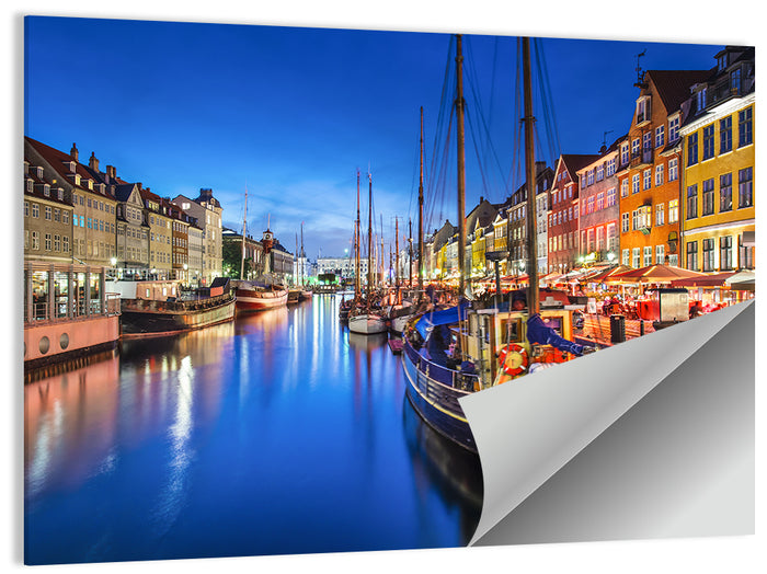 Nyhavn Canal at Dusk Wall Art as a poster print