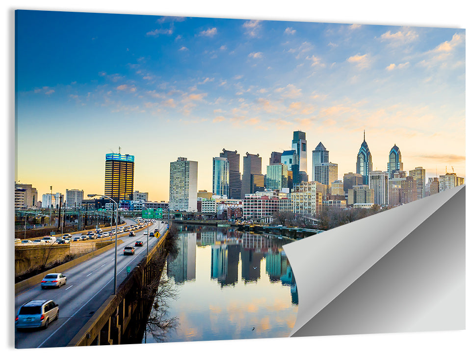 Philadelphia Skyline at Dusk Wall Art