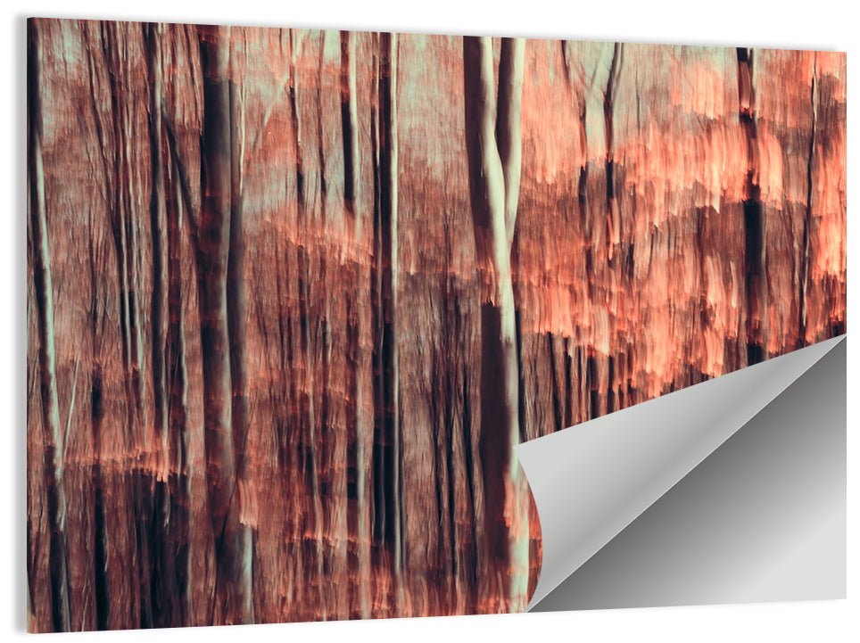 Autumn Forest Blur Wall Art