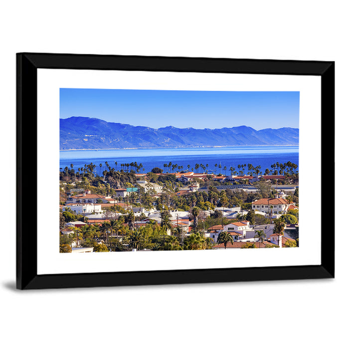 Santa Barbara Waterfront View Wall Art as a framed print