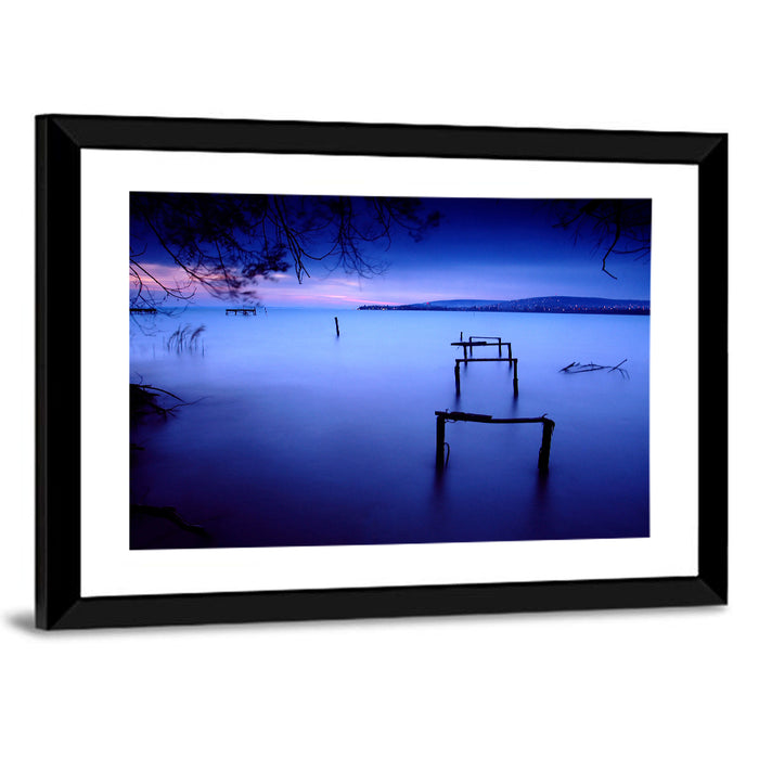 Lake Balaton at Twilight Wall Art as a framed print