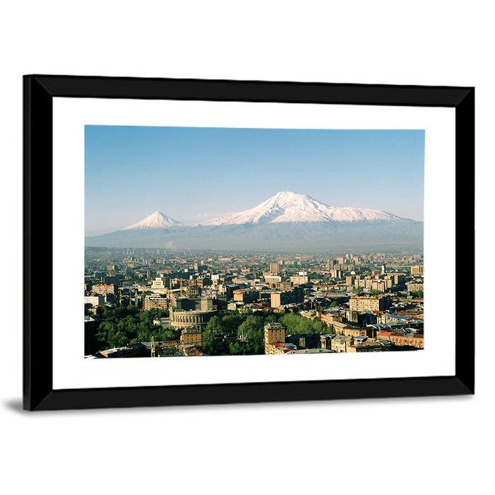Mount Ararat Over Yerevan Wall Art as a framed print