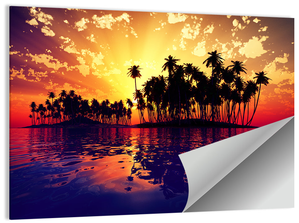 Coconut Island Sunset Wall Art