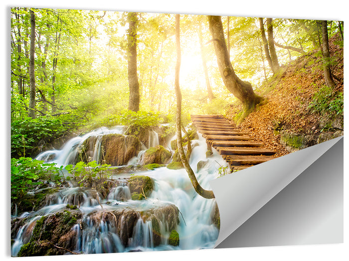 Plitvice Lakes Walkway Wall Art as a poster print