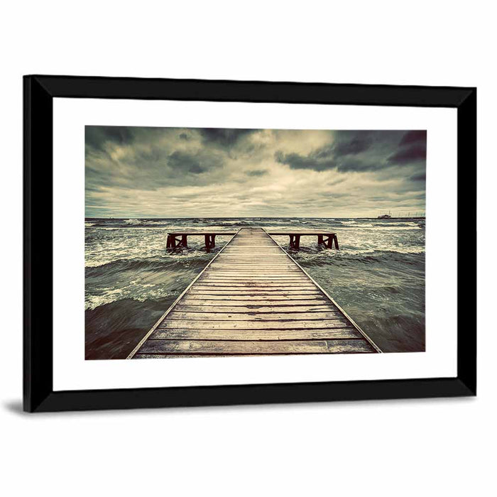 Old Wooden Jetty Wall Art as a framed print