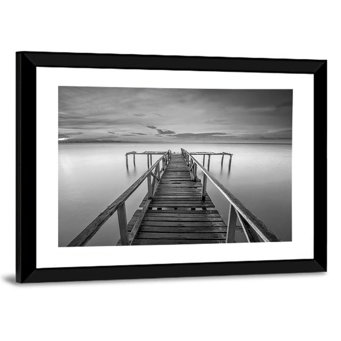 Teluk Tempoyak Jetty at Dusk Wall Art as a framed print