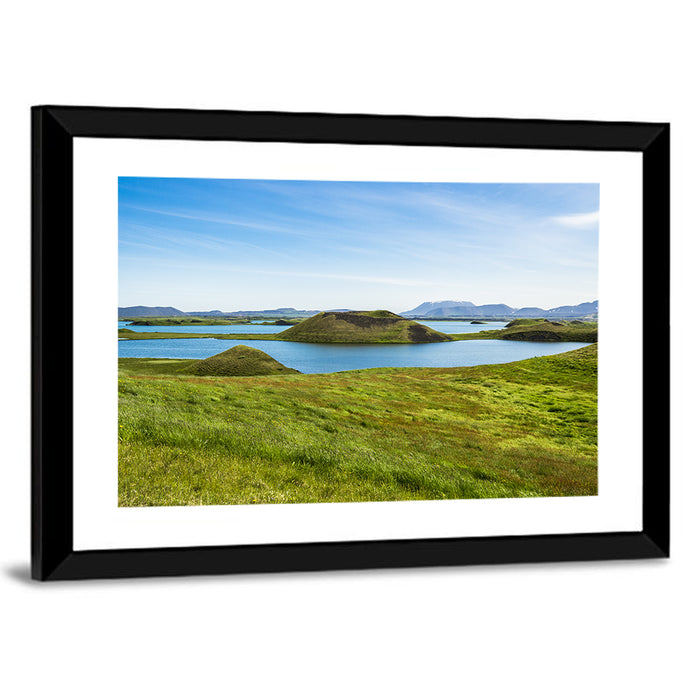 Mývatn Pseudocraters Wall Art as a framed print