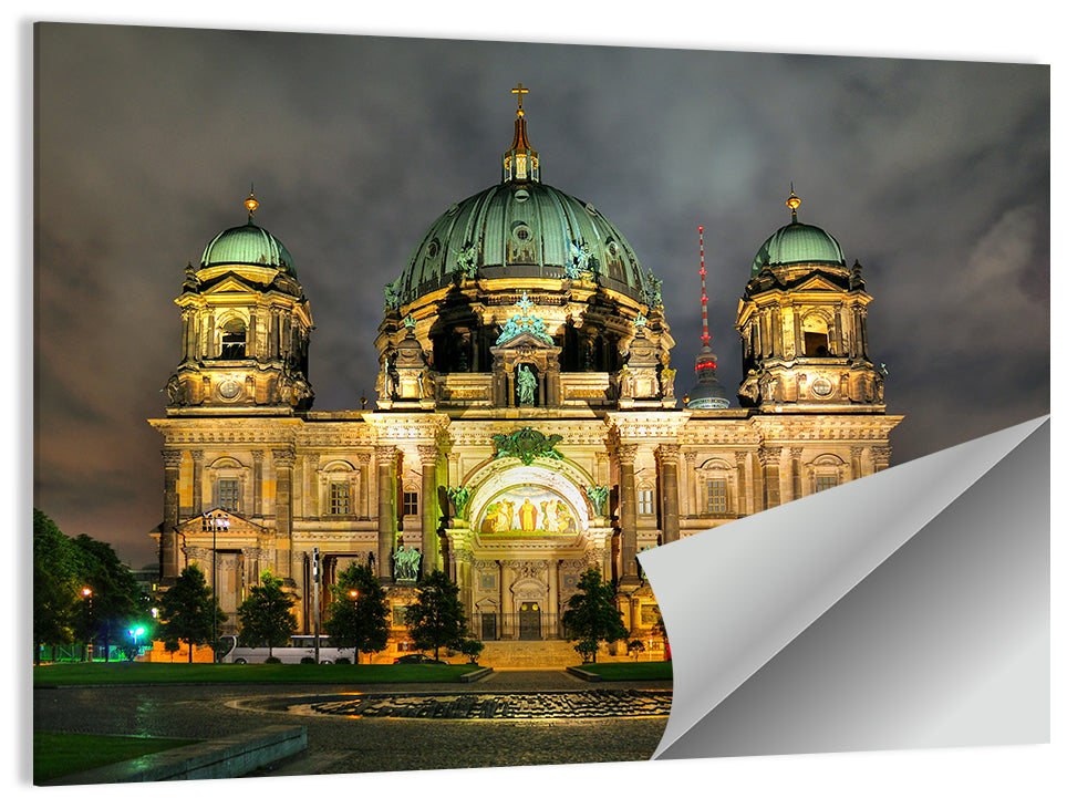 Berlin Cathedral Night View Wall Art
