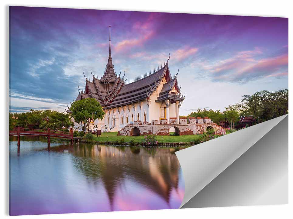 Sanphet Prasat Palace at Dusk Wall Art