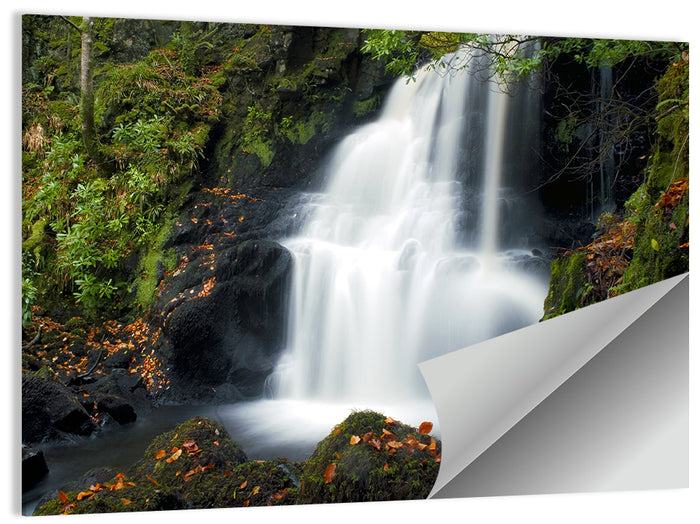 Autumn Waterfall in Tobermory Wall Art as a poster print