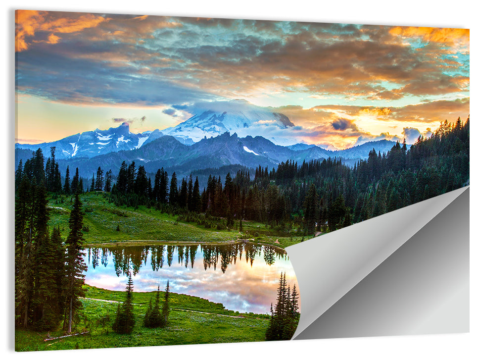 Mount Rainier Reflection at Tipsoo Lake Wall Art