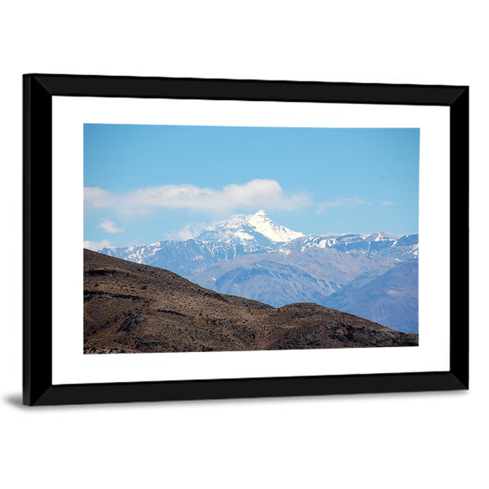 Snow-capped Mount Aconcagua Wall Art as a framed print