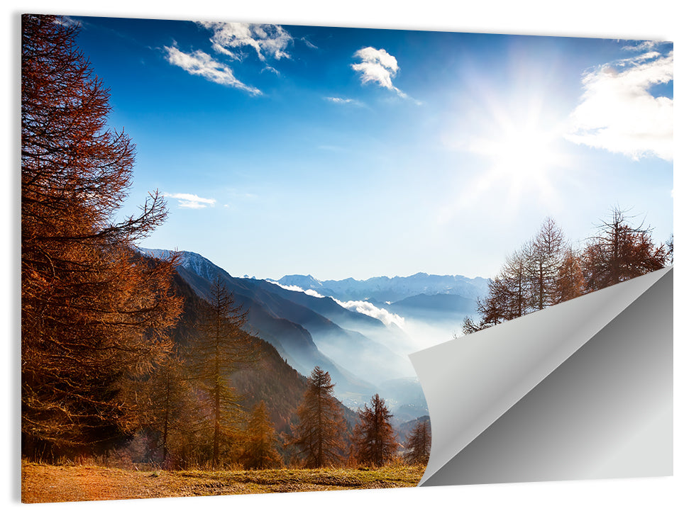 Val D Aosta Valley Morning Light Wall Art