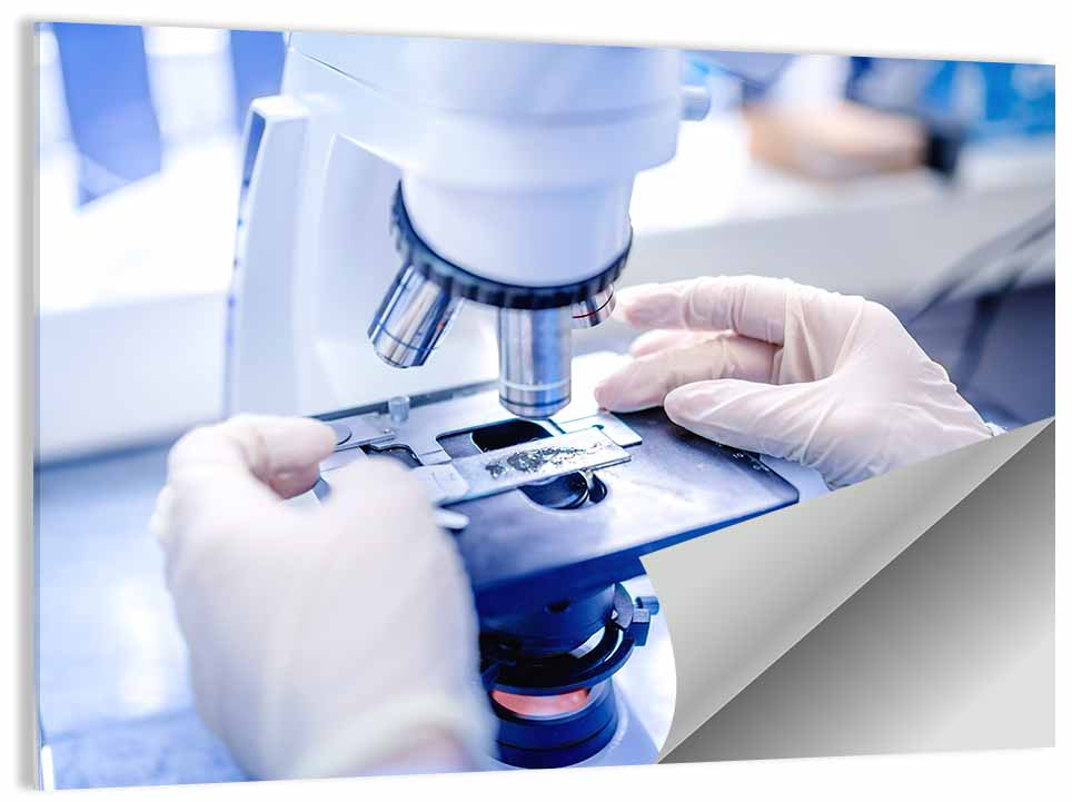 Laboratory Microscope Close-up Wall Art