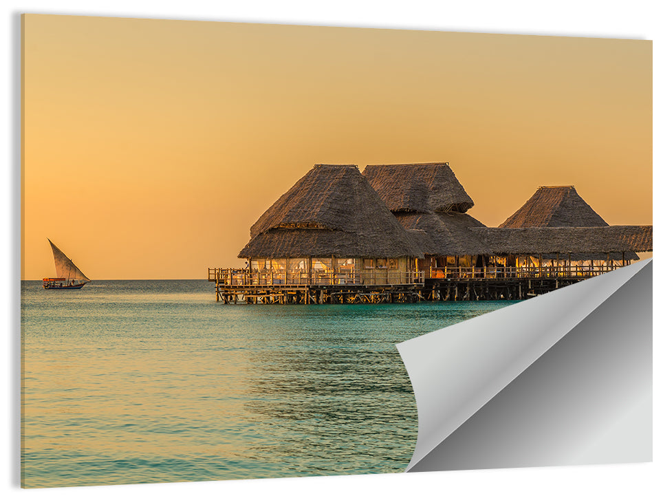 The Rock Restaurant Sunset Wall Art