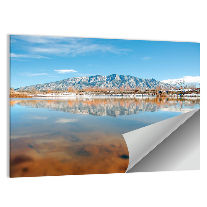 Rio Grande at Sandia Mountains Wall Art as a poster print