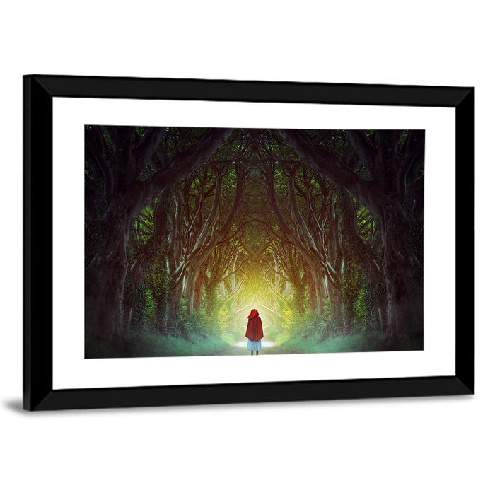 Dark Hedges Pathway Wall Art as a framed print