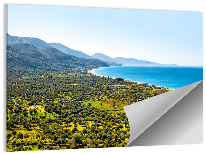 Borsh Coastline, Albania Wall Art as a poster print