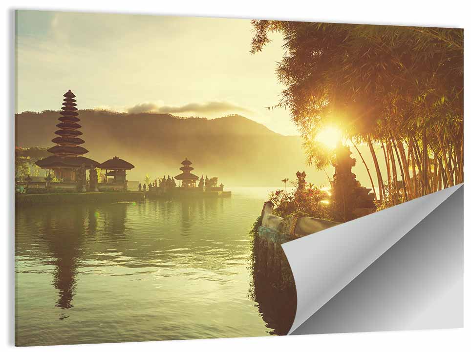 Pura Ulun Danu Bratan Sunrise Wall Art