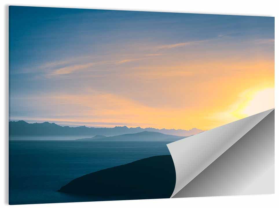 Lake Titicaca Golden Sunrise Wall Art