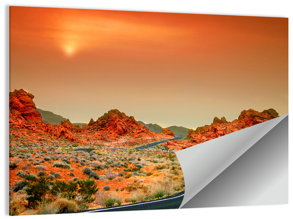Valley of Fire Winding Road Wall Art