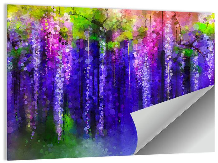 Dreamy Wisteria Vines Wall Art as a poster print