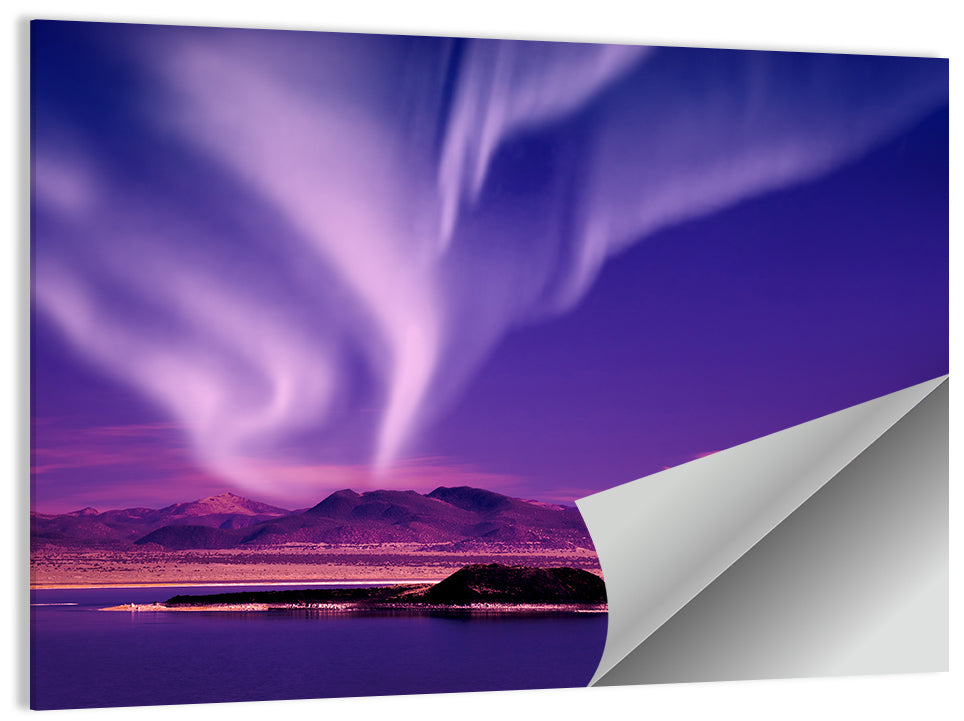 Northern Lights Over Island Wall Art
