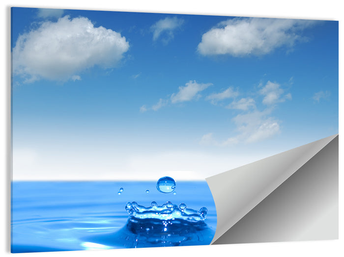 Ocean Water Drop Wall Art as a poster print