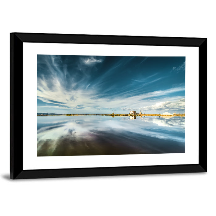 Nubia Salt Pans Reflection Wall Art as a framed print