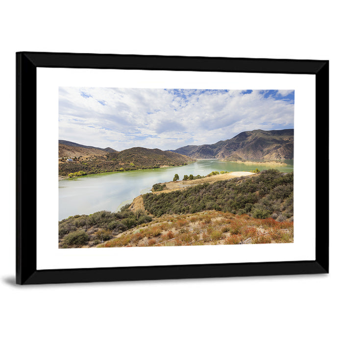 Pyramid Lake Vista Wall Art as a framed print