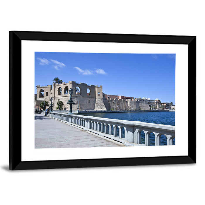 Red Fort Waterfront Wall Art as a framed print