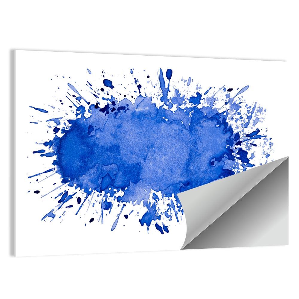 Blue Ink Splash Wall Art