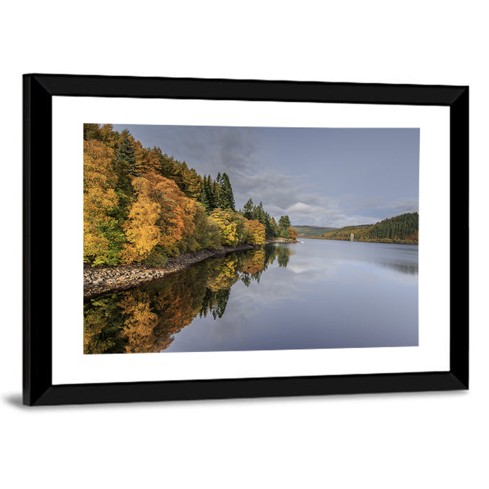 Autumn at Lake Vyrnwy Wall Art as a framed print