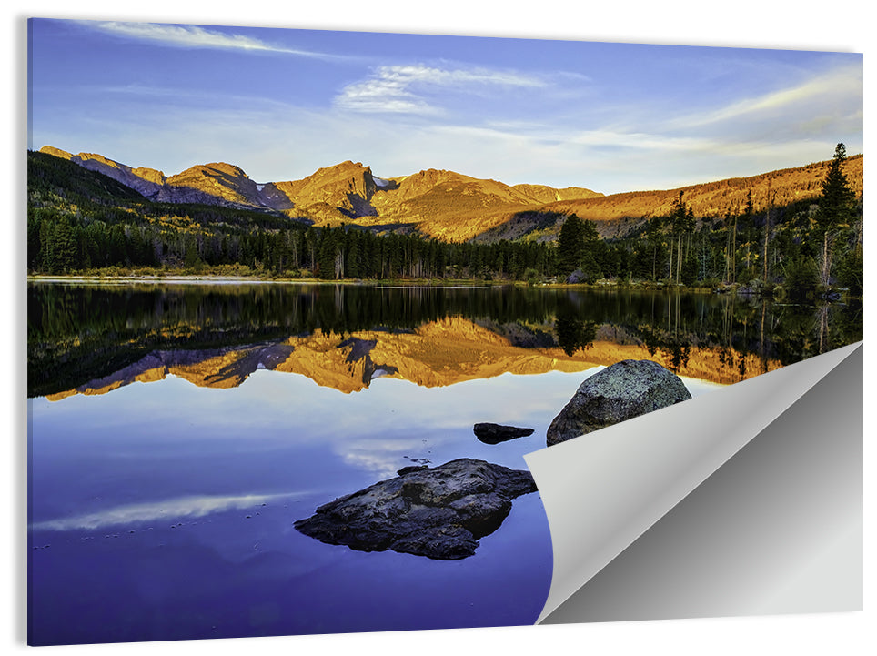 Sprague Lake Sunrise Reflection Wall Art