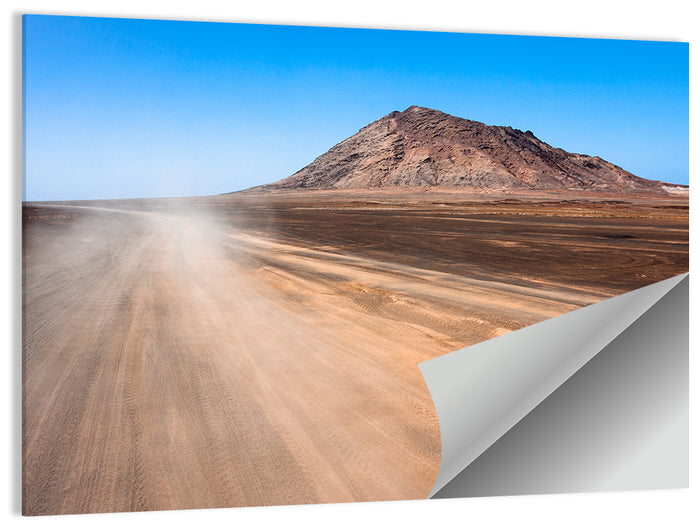 Cabo Verde Crater Road Wall Art as a poster print