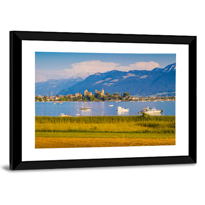 Rapperswil Castle Over Lake Zurich Wall Art as a framed print