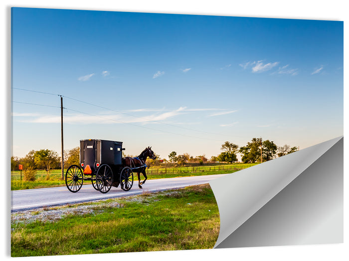 Amish Horse and Buggy, Oklahoma Wall Art as a poster print