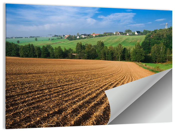 Kansas Wheat Fields Wall Art as a poster print