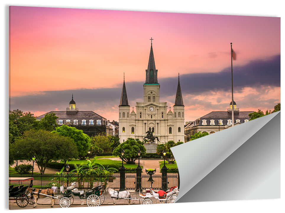 Jackson Square at Dusk Wall Art