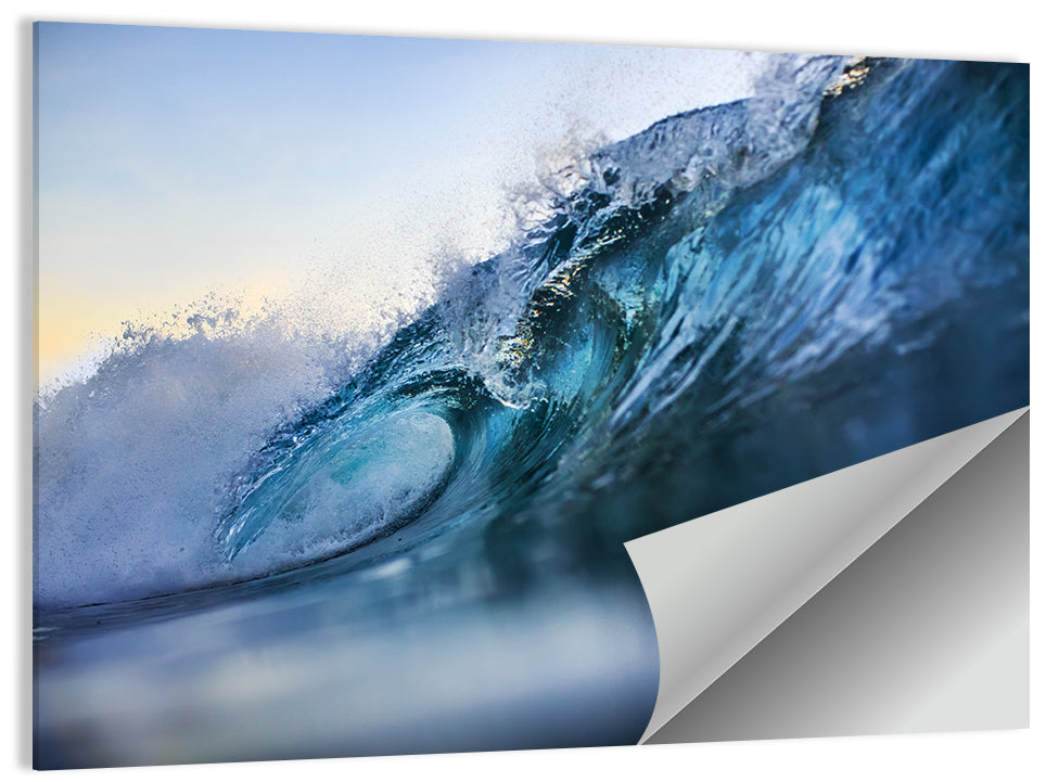Golden Hour Barrel Wave Wall Art