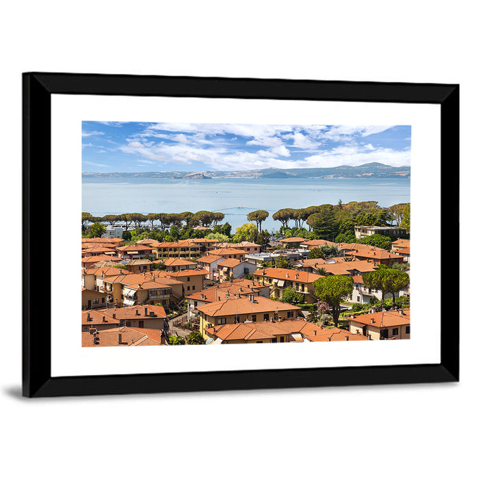 Bolsena Lakeside Vista Wall Art as a framed print
